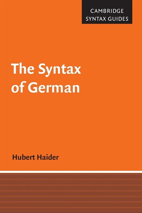 [POD] The Syntax of German (Paperback)